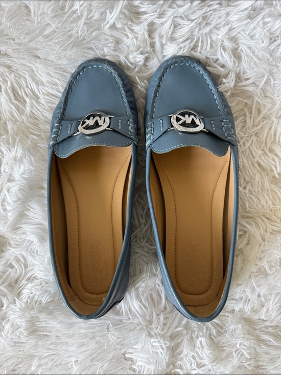 Michael Kors Shoes - Michael Kors Blue Leather Moccasin Loafers